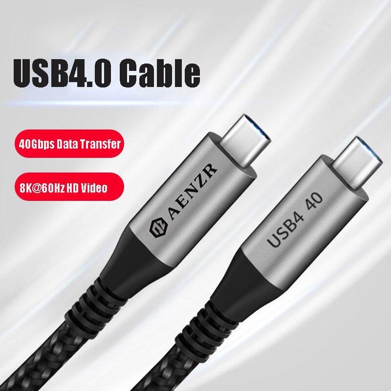 USB4 Ʈ 4 ̺ 100W 8K @ 60Hz USB C-USB C 40Gbps,   PD ̺ ƺ е SSD EGPU Ÿ C ̾